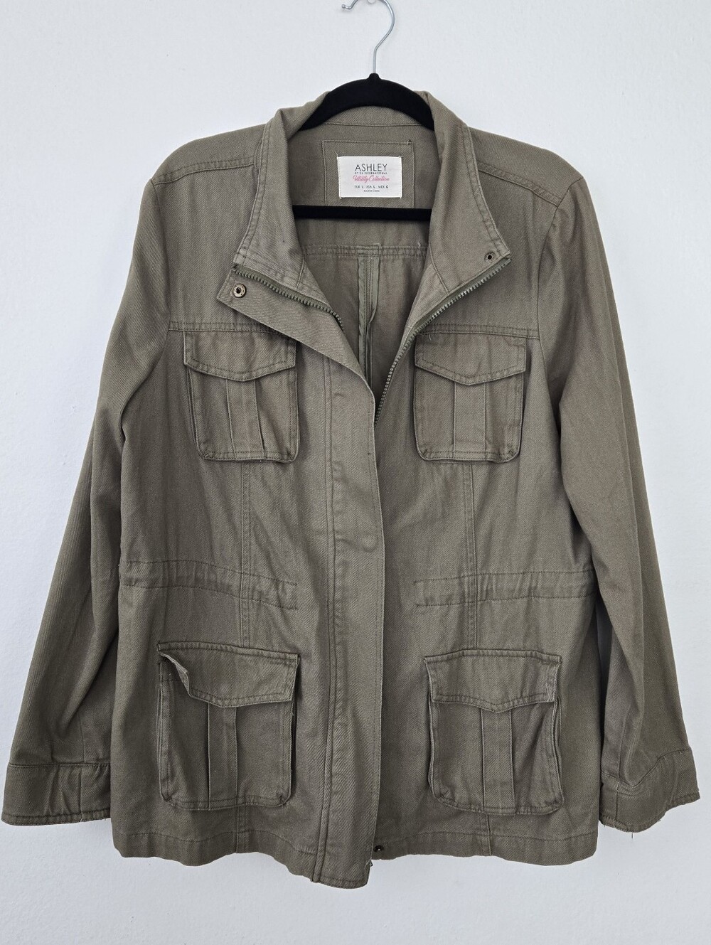 Ashley By 26 International Olive Green Utility Jacket Women's Size L